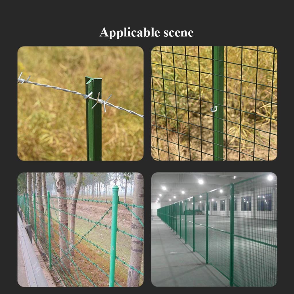 Amazon.co.jp: Rraeoy 2個 フェンスの支柱 金網フェンス用 グリーン