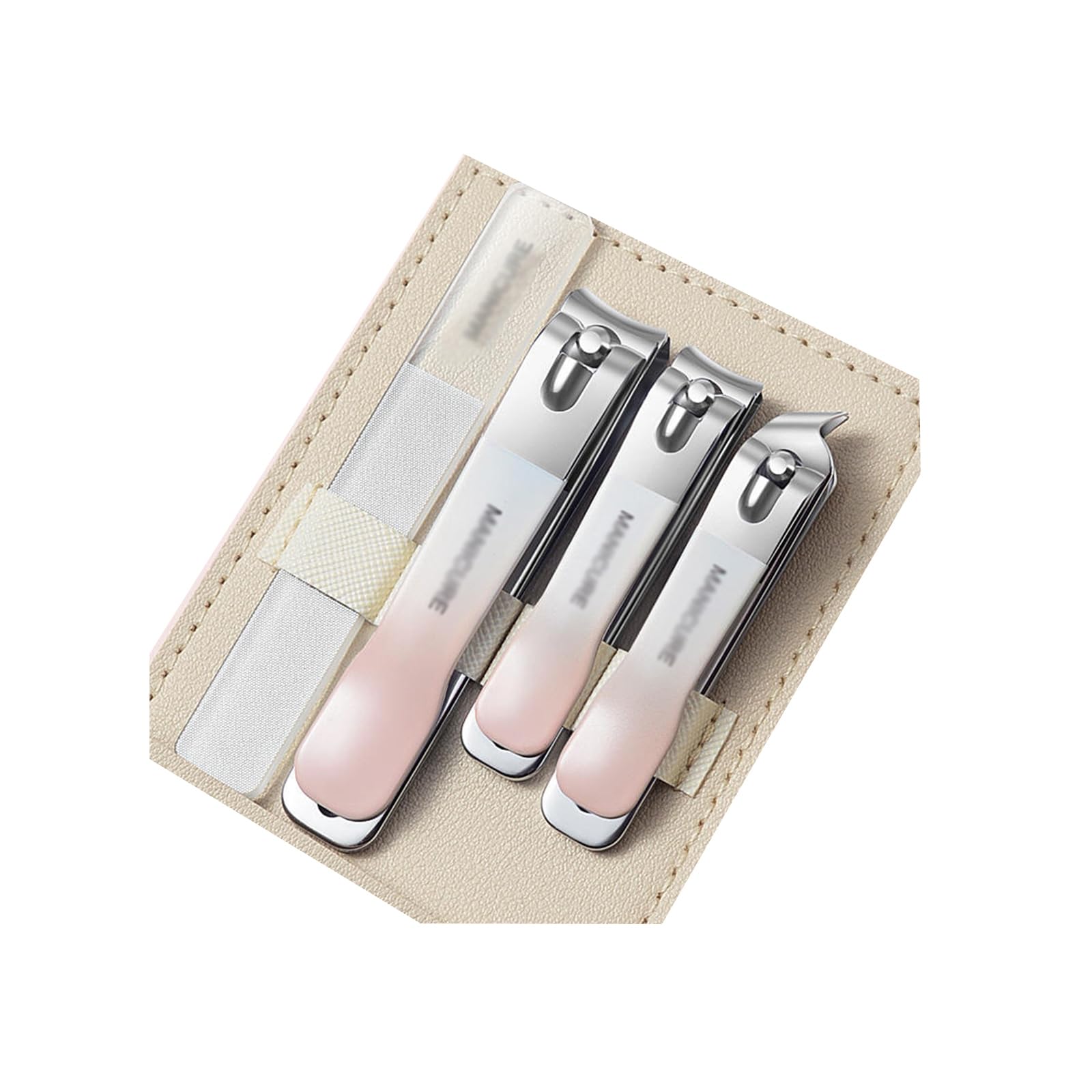 Amazon.co.jp: 携帯用 女性用爪切りセット、ピンクの外観、マニキュア