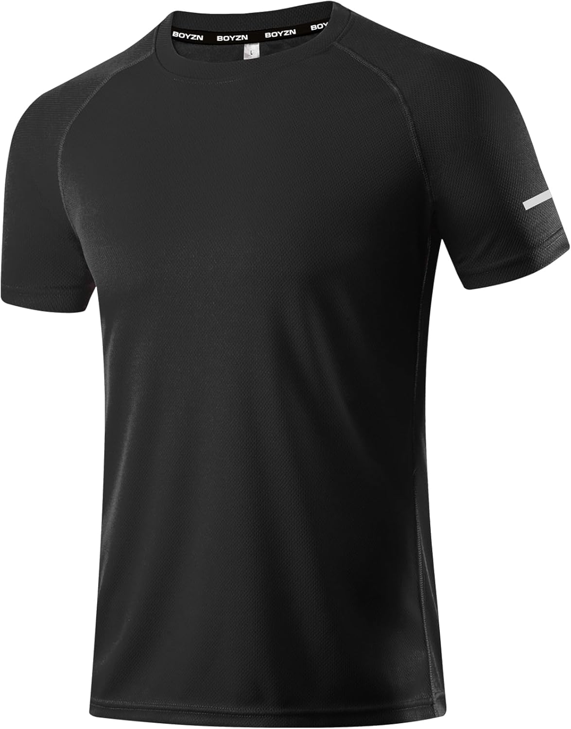 Boyzn Men’s Sports T-Shirts Pack of 1, 3 or 5, Short-Sleeved Functional Running Top, Quick-Drying, Breathable Sports Shirt, for Summer Fitness, Training, Hiking, Running, Workout, Bodybuilding