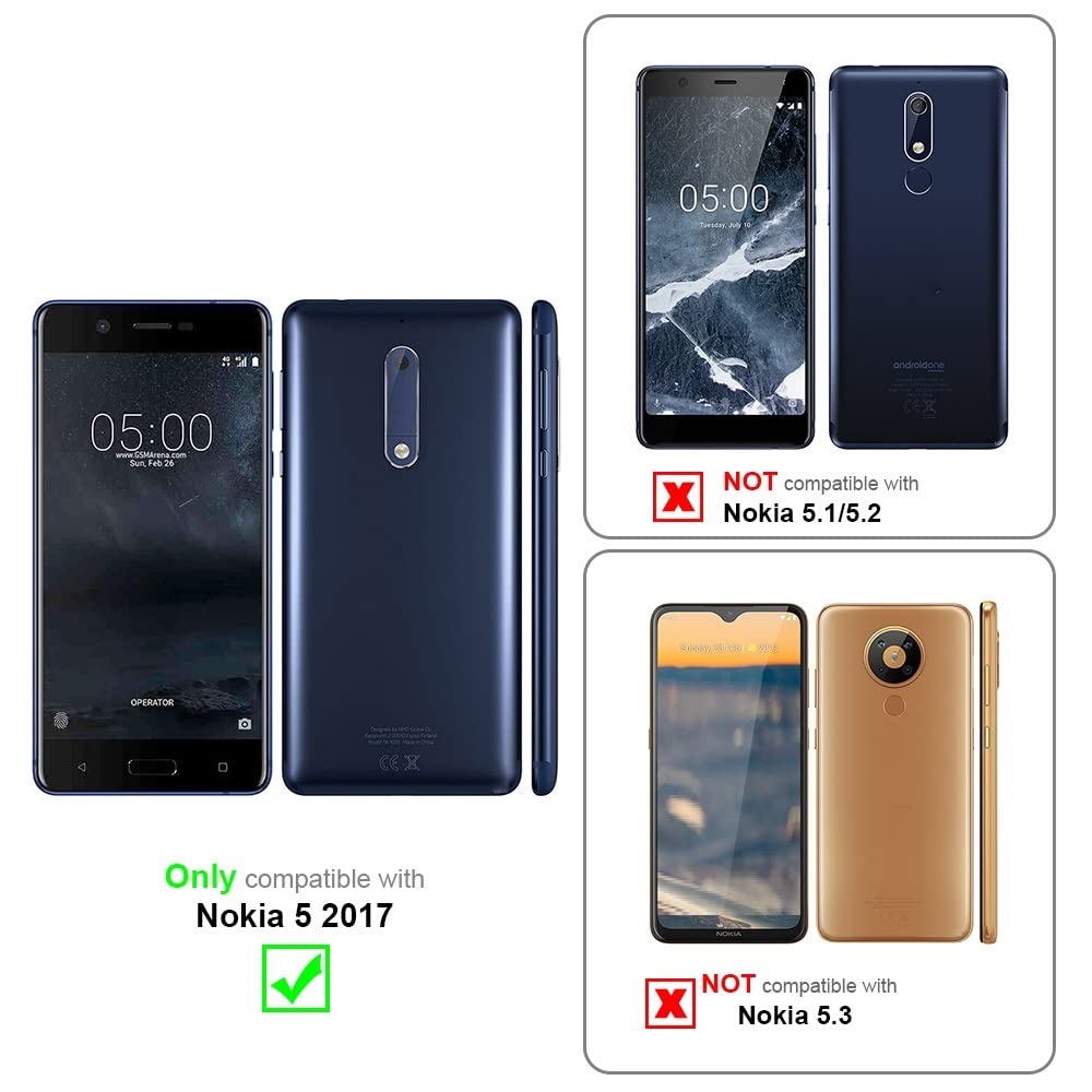 Cadorabo Custodia per Nokia 2 2017 in AZZURRO METALLO - Rigida Cover Protettiva Sottile con Bordo Protezione - Back Hard Case Ultra Slim Bumper Antiurto Guscio Plastica
