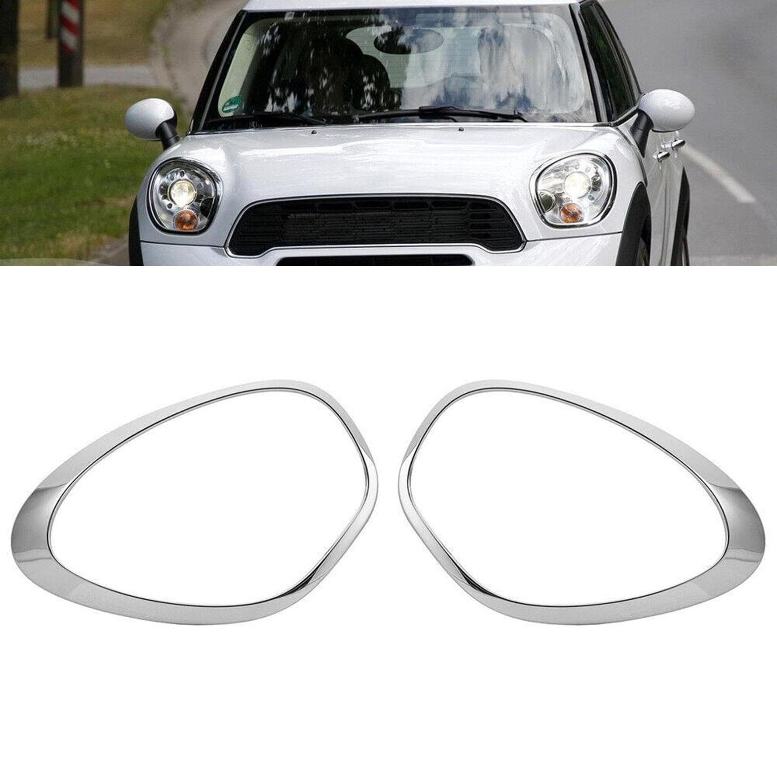 Harilla Headlight Bezel Lamp Rahmen Ersatzteile Pp Material Langlebig Schützt Scheinwerfer vor Staub Und Abnutzung für Autowerkstatt Fahrzeugpflege, Rechts