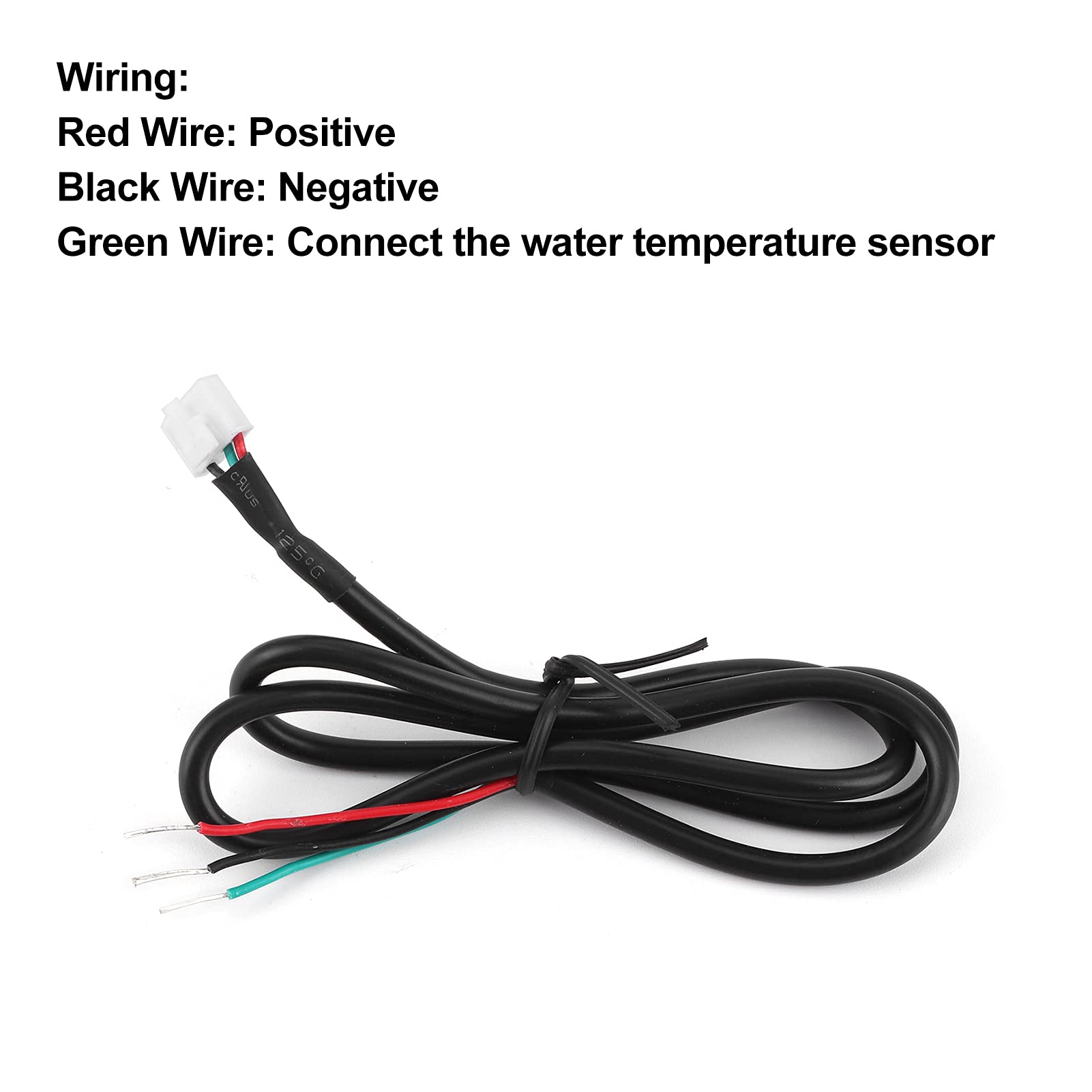 Wassertemperaturanzeige, Wassertemperaturanzeige, Qiilu 2in Wassertemperaturanzeige Temperaturmesser 40-140 ℃ Zeiger 7 Farben LED-Anzeige Universal für 12V C.