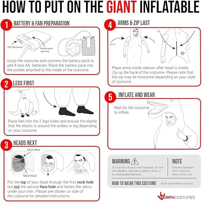 Morph Wacky Waving Kids Inflatable Tube Guy, 4th of July Costume, Kids Inflatable Costume - Image 6