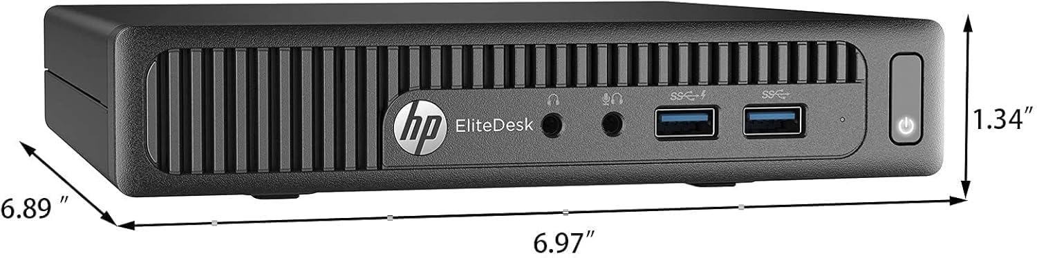 HP EliteDesk 705 G3 Mini Ordinateur de Bureau, AMD Pro A10-8770E, 8 Go de RAM, SSD de 256 Go, Wi-FI, Bluetooth, Clavier QWERTY américain, Windows 11 Pro (reconditionné)