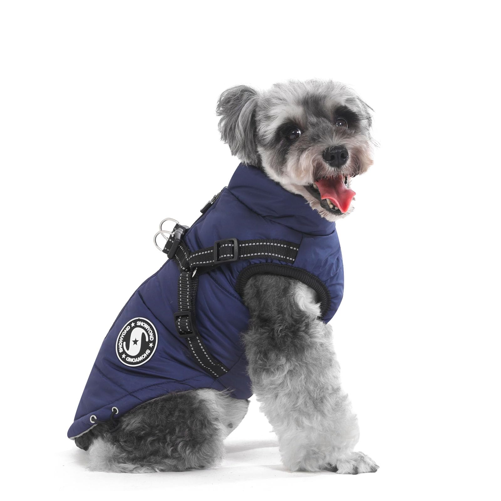 showyond Dog Coats Waterproof Winter Warm Zip Up Dog Coat with Harness Jacket for Puppy Small Medium Large Dogs