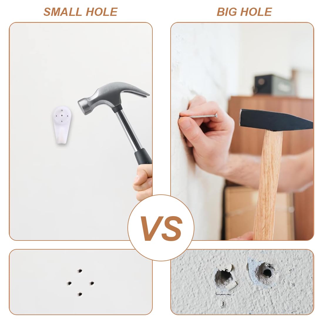 JTKREW 40 Pcs Crochet Mural Crochets Muraux Pour Cadre Photo Kit De Suspension De Tableaux Non Trace Crochets De Support Murals Clous Mural Pour Suspendre Pour Accrocher Des Tableaux Des Photos