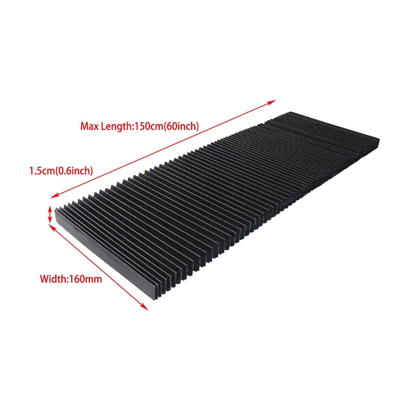 Trzykrotna, płaska osłona mieszkowa z tkaniny CNC | Długość 1500 cm dla frezarki CNC(265mm)
