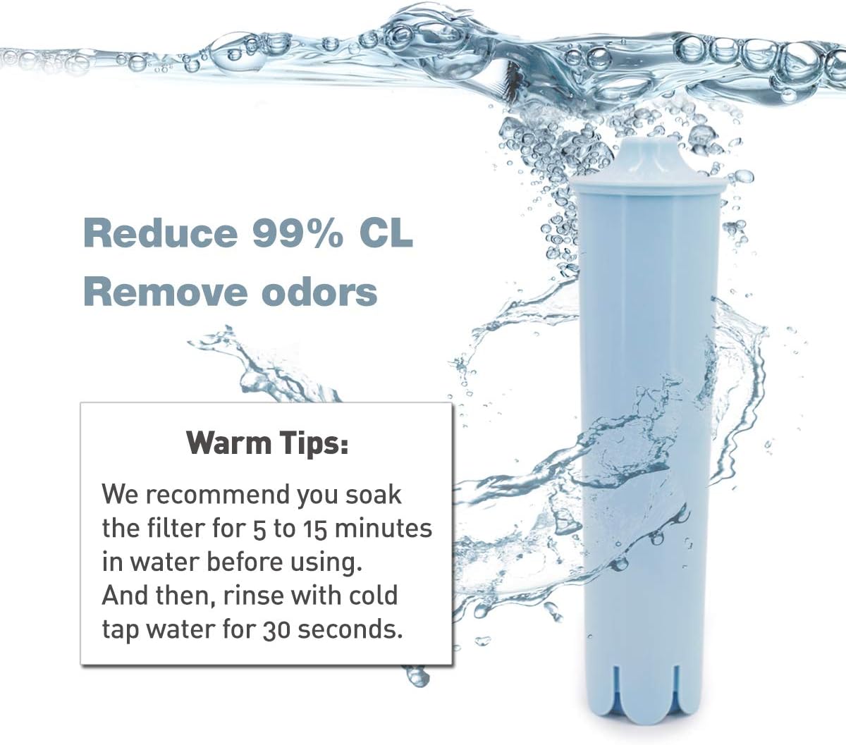 PUREUP Replacement for Jura® Water Filter, Compatible with Claris Blue Capresso® Clearyl Coffee Water Filter, 4 pack: Home & Kitchen