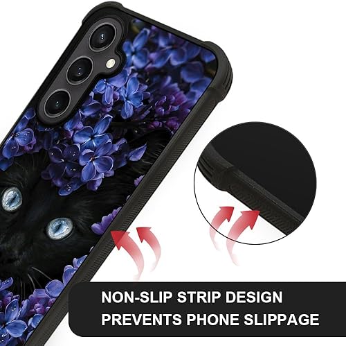 Miniatura 5 de CARLOCA Funda compatible con Samsung Galaxy S24 Plus, diseño de gato Mumbai Clivia negro, ultra protección, a prueba de golpes, silicona suave, TPU