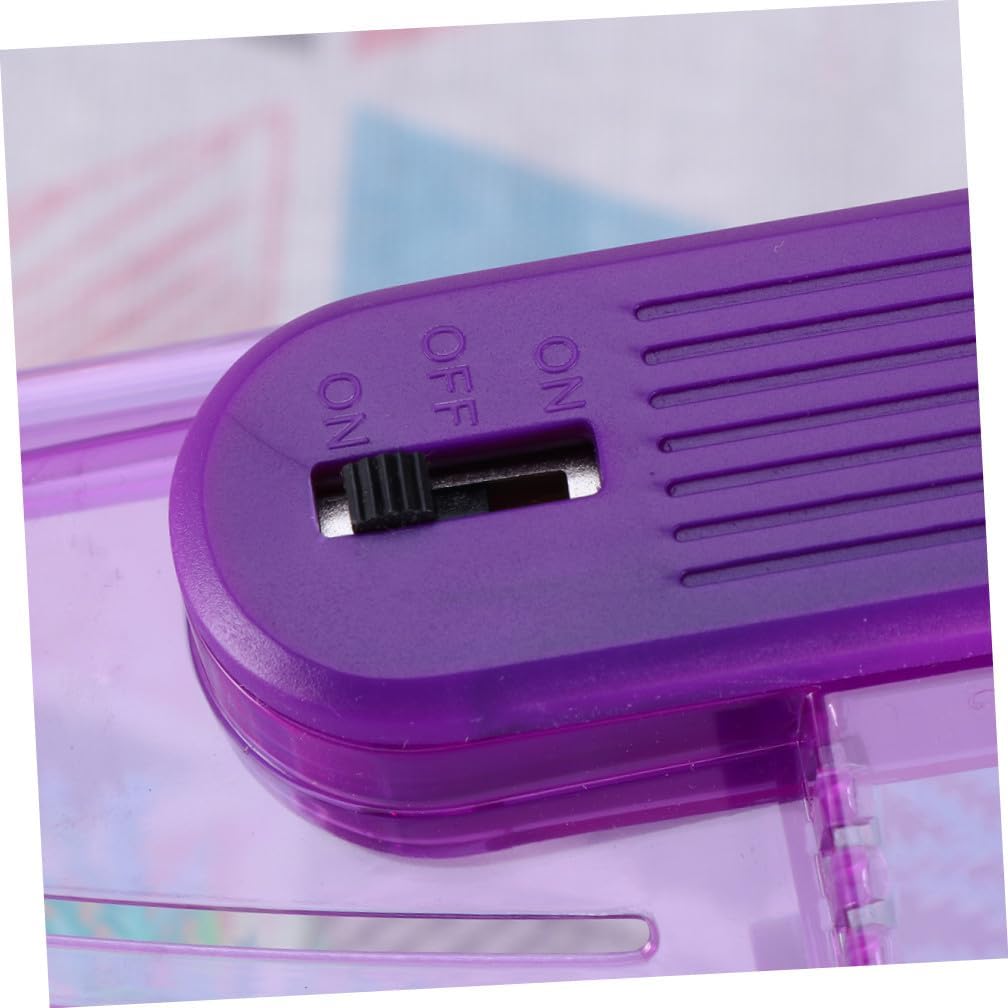 Mini Fish Tank Self-Cleaning Desktop Aquarium for Goldfish and Tank for Home and Shop Purple