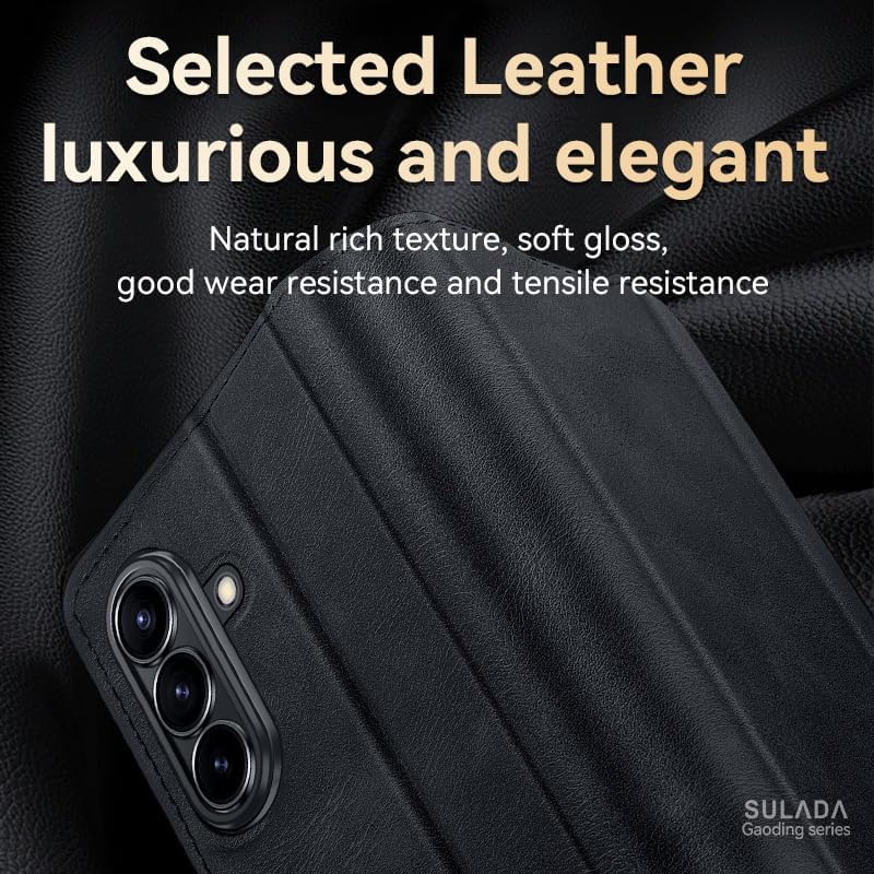 Compatible with Samsung Galaxy Z Fold 5 Case Dropproof Leather Case Folio Flip Magnetic Phone Cove,Shockproof Protective Case Stand Flip Protective Phone Cover Compatible with Samsung Z Fold 5(Brown)