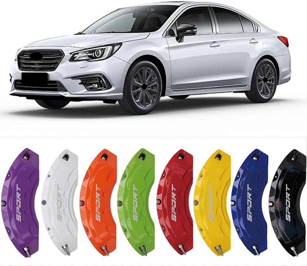 4pc Brake Caliper Covers Compatible Front Rear for SUBARU Accessories (Orange, for FORESTER 18"19"20"21" wheel)