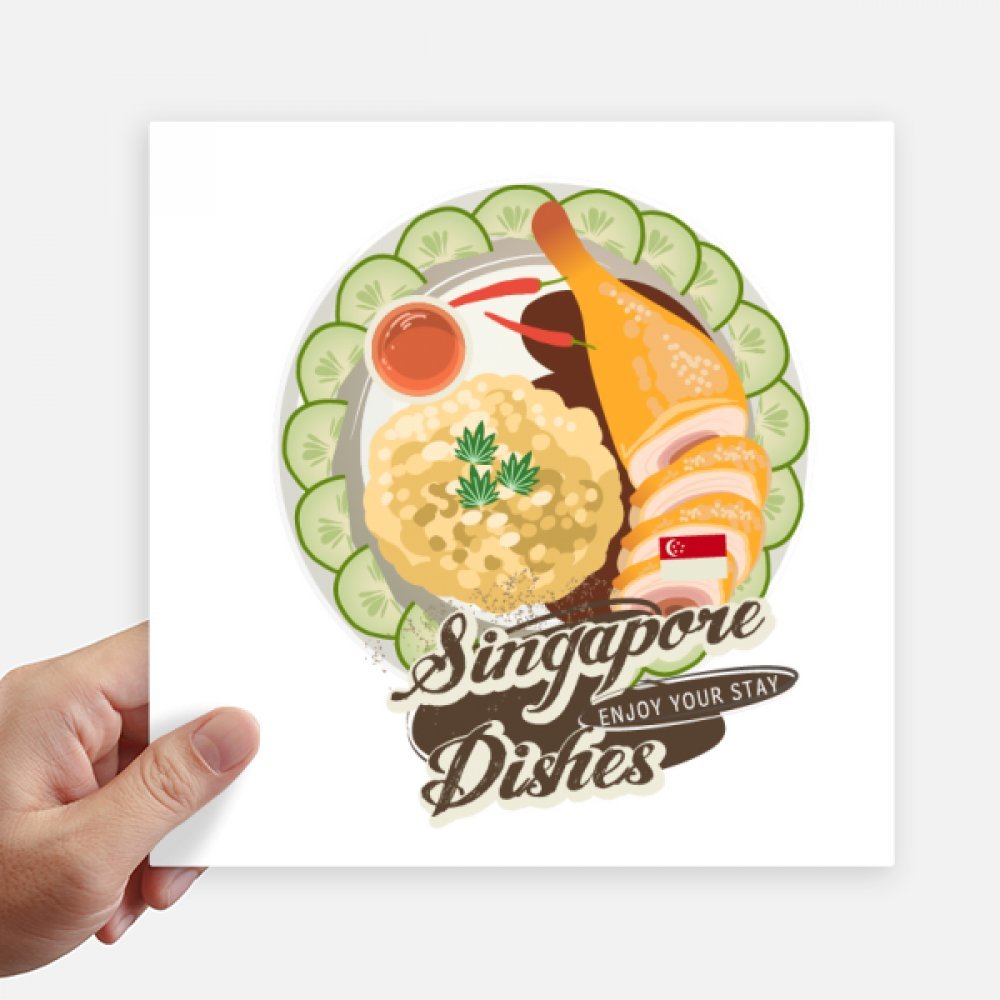 Stickers de arroz con pollo de Hainan para personalizar tu maleta portátil y motobike en tus viajes