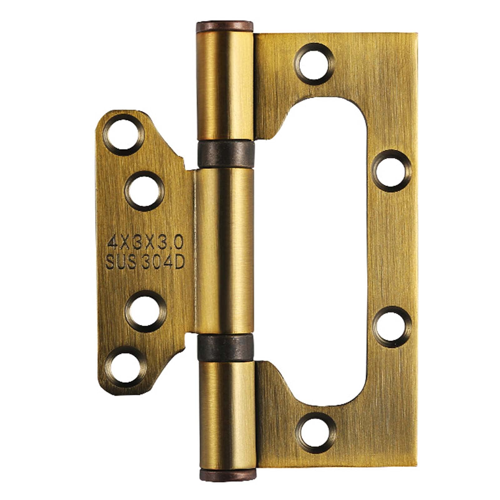 Nvsfzgiyg One Color 6 Pack Stainless Steel Hinge, 3Mm Door Hinges Quiet Smooth Antique Brass Perfect For Heavy,Yellow