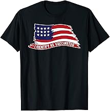 I Identify As Vaccinated With American Flag T-Shirt