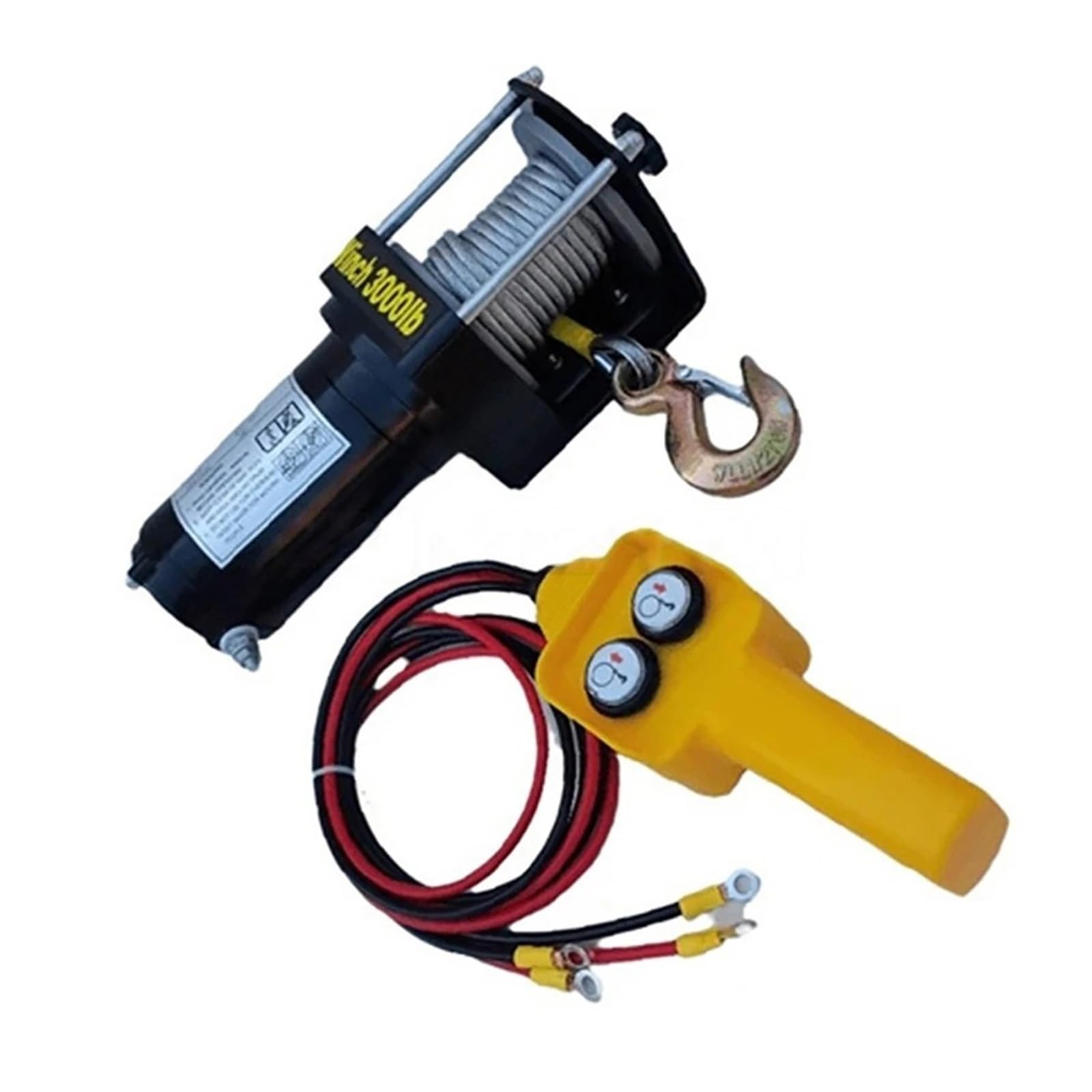 Tracción Eléctrica Campo A Través Del Torno 3000lbs 12V 24V Autorrescate Vehículo Cabrestante Elevador Polipasto