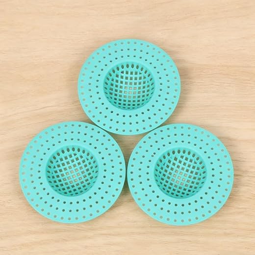 3 Pieces Kitchen Bathroom Sink Drain Cover, Floor Drain Mesh Cover, Universal for Sink, Bathroom and Kitchen Use