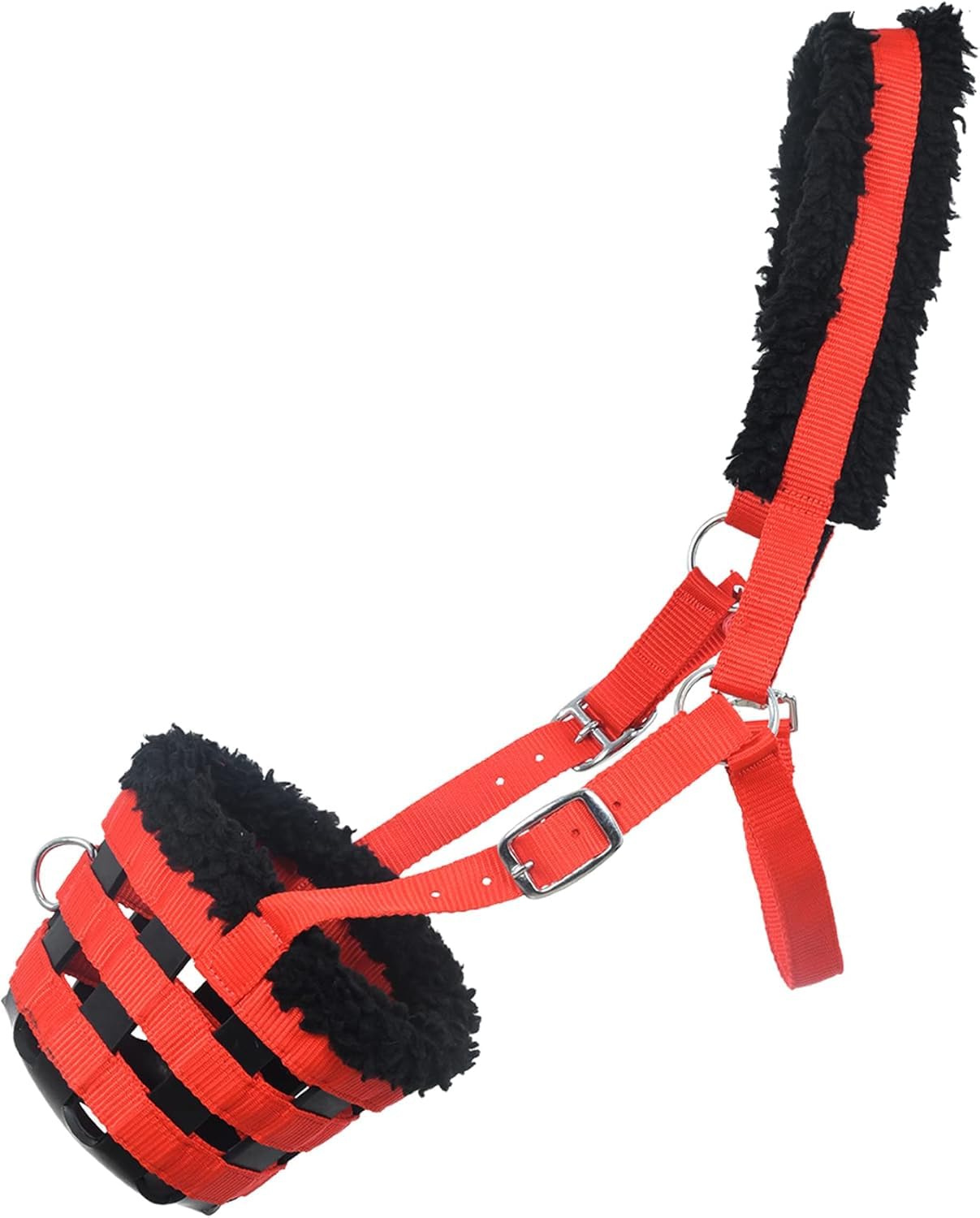 Sac pour muselière avec sangle réglable rouge finition Cob premium