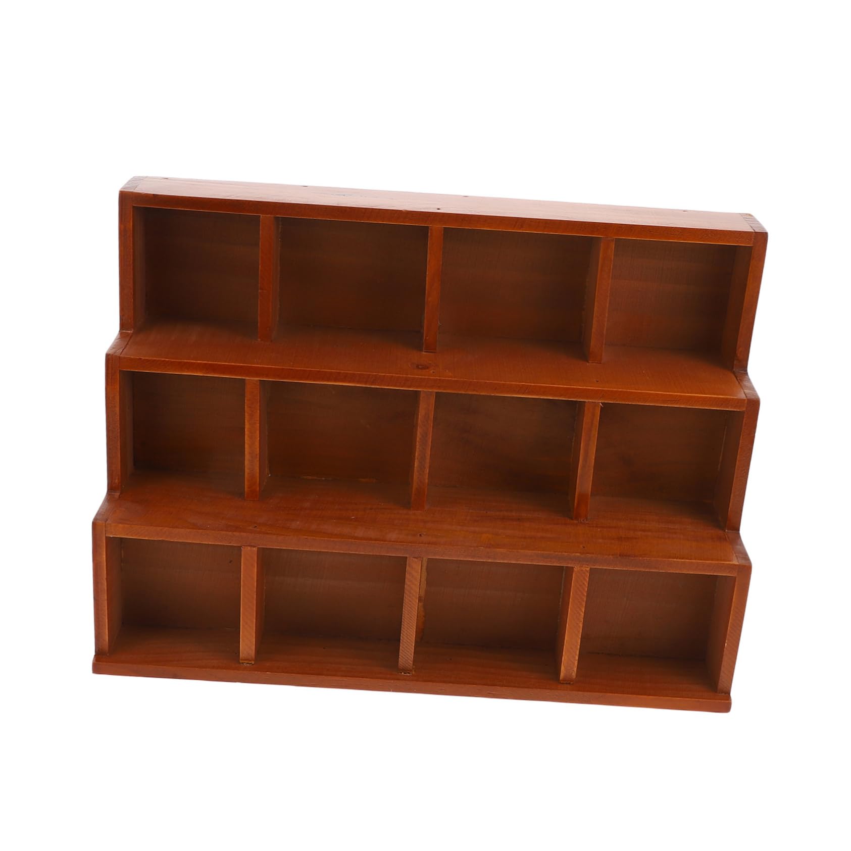 Soporte de madera vintage para escritorio con múltiples rejillas para colgar en la pared, para suministros de papelería de oficina y hogar