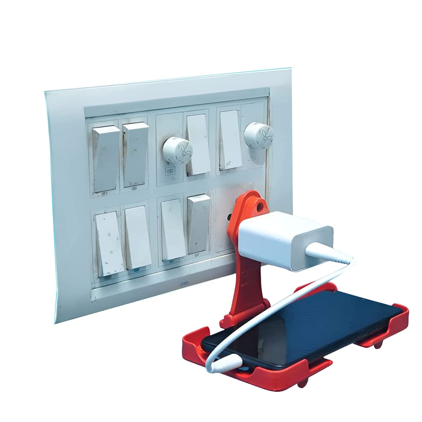 Mobile Charging Stand or Holder for Home Wall Hanging Type for All Mobile Phone (red)-image-28