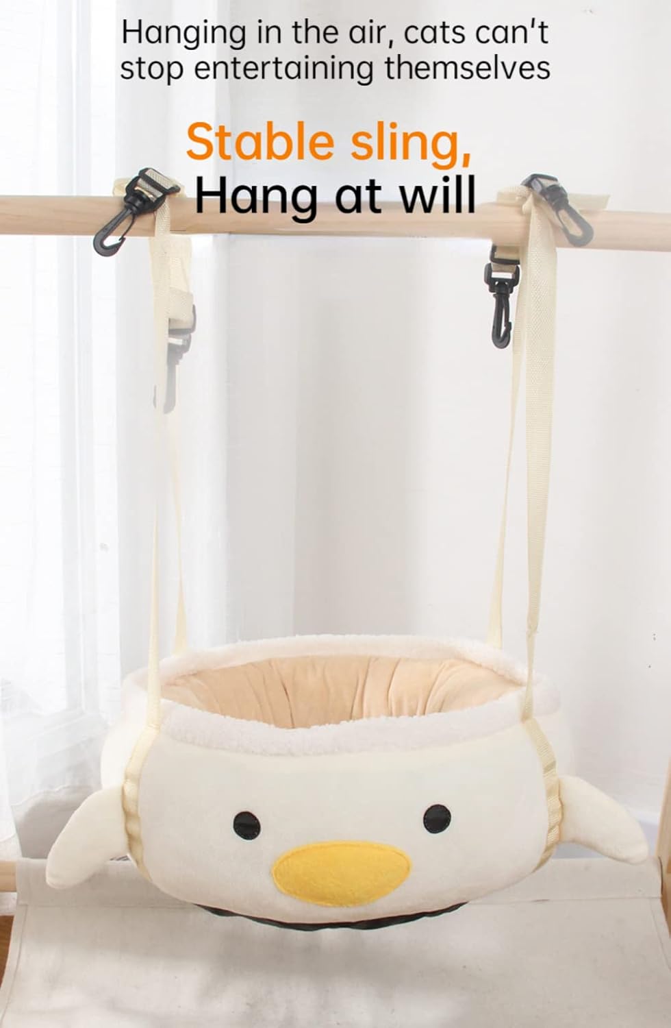 review Cat Nest Chick Dinosaur Shape Cat Bed Cat Hammock Cute and Comfortable Cat Sofa Bed Can Be Hung Can Be Placed Flat Pet Bed Suitable for Small Cats and Dogs (L,Dinosaur)