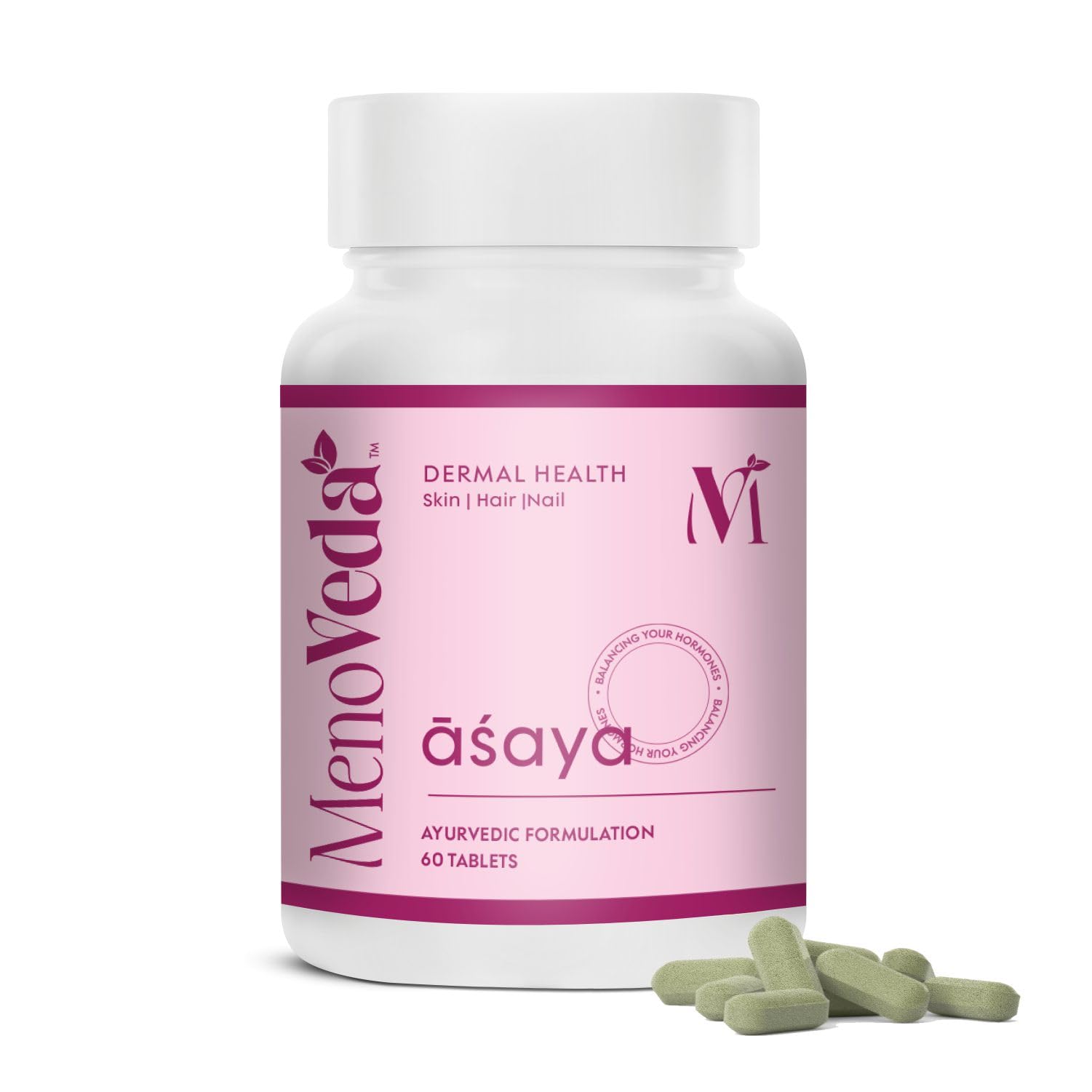 Menoveda Asaya Menopause Supplements For Women Over 30|For Nourished And Healthy Skin Radiance, Nails And Hair|Reduces Dryness, Hair Fall And Fine Lines - 60 Tab-picture-25