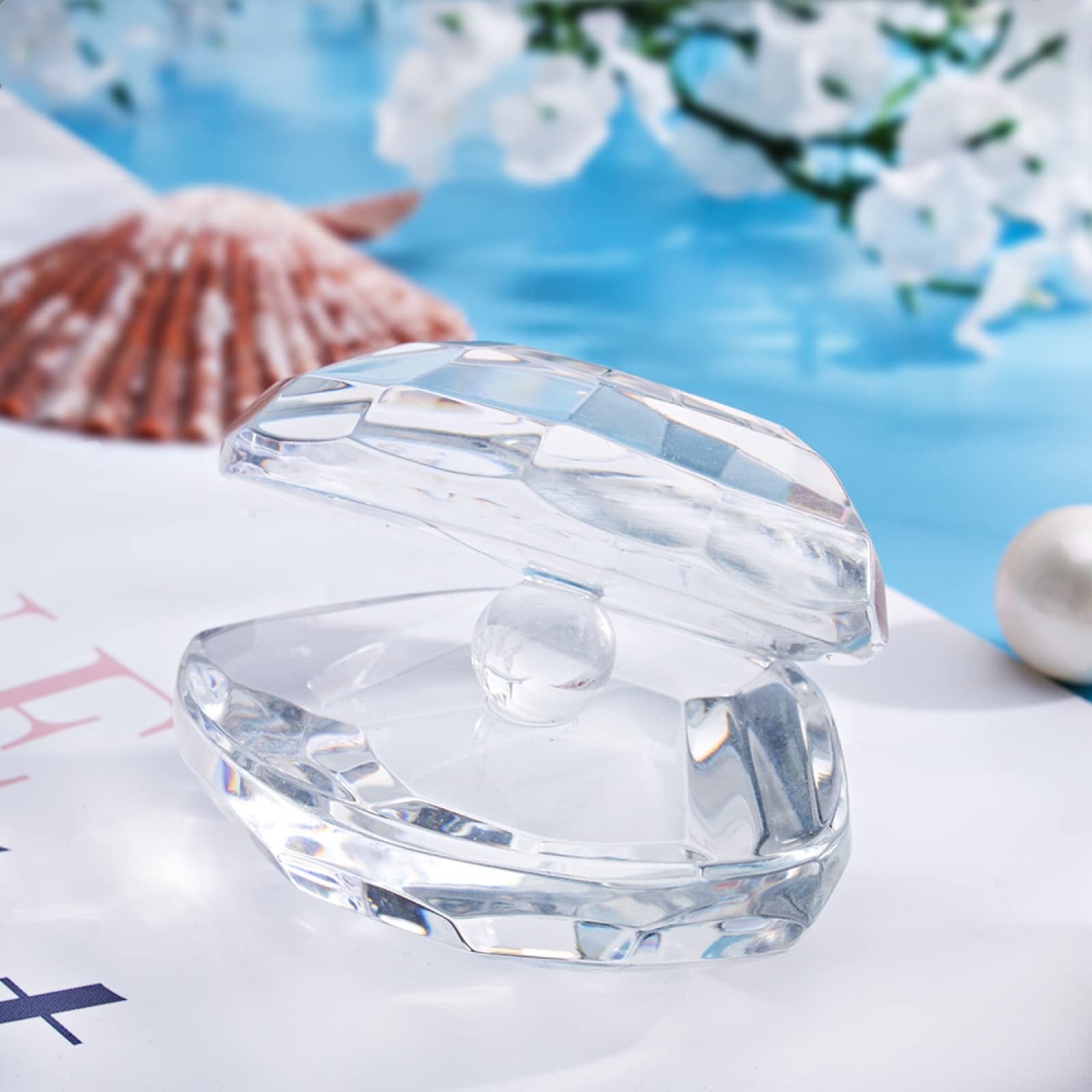 Angoily Figura De Cristal Rosa Elocotón Figura Coleccionable De Fruta