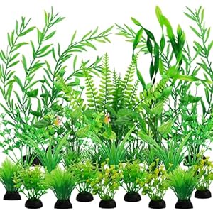 Fish Tank Accessories Aquarium Decorations Green Plants, 25pcs Green Fish Tank Decorations Plant, Fish Tank Decor, Aquarium Decor Plastic Plants