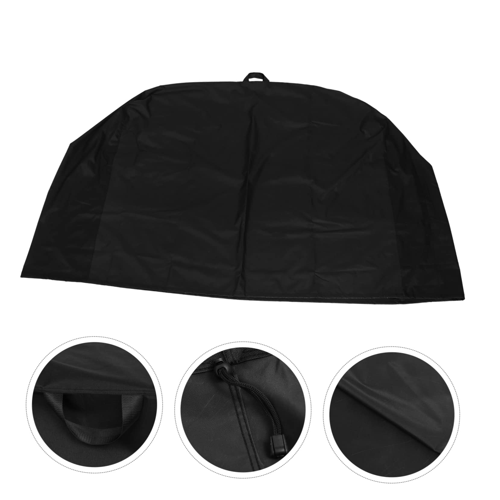 INOOMP Funda Protectora para Parrilla de Barbacoa al Aire Libre Color Negro, Material Poliéster Resistente y Fácil de Transportar para Muebles o Grill