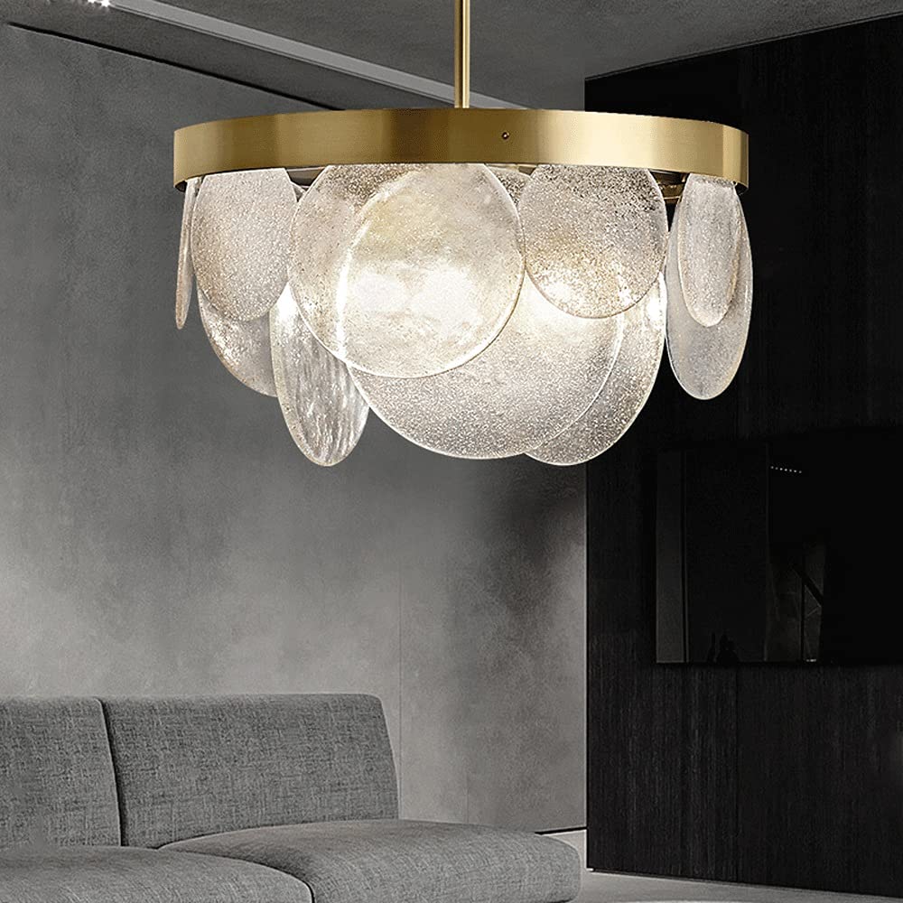 Lampa wisząca ze szkła bąbelkowego