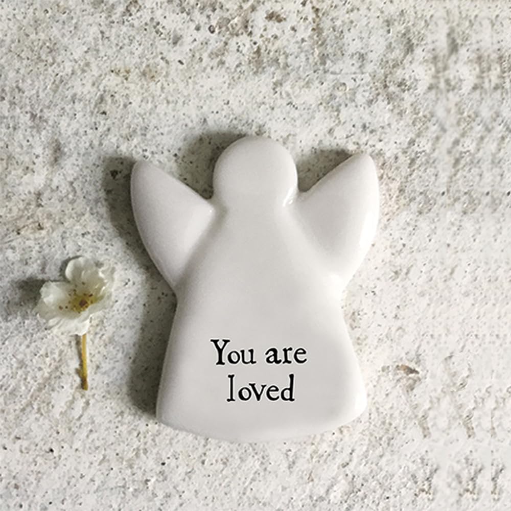 That's Crackers! You Are Loved | Little Ceramic Guardian Angel Token | Mini Gift | Cracker Filler