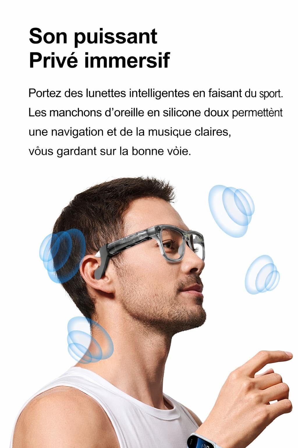 Lunettes Smartglasses 2026 Caméra Full HD, Verre Teinte Electrochomique Flash intégré, Musique, Bluetooth,WiFi, Protection UV, Assistant Vocal IA, Réseaux Sociaux, Haute Autonomie.