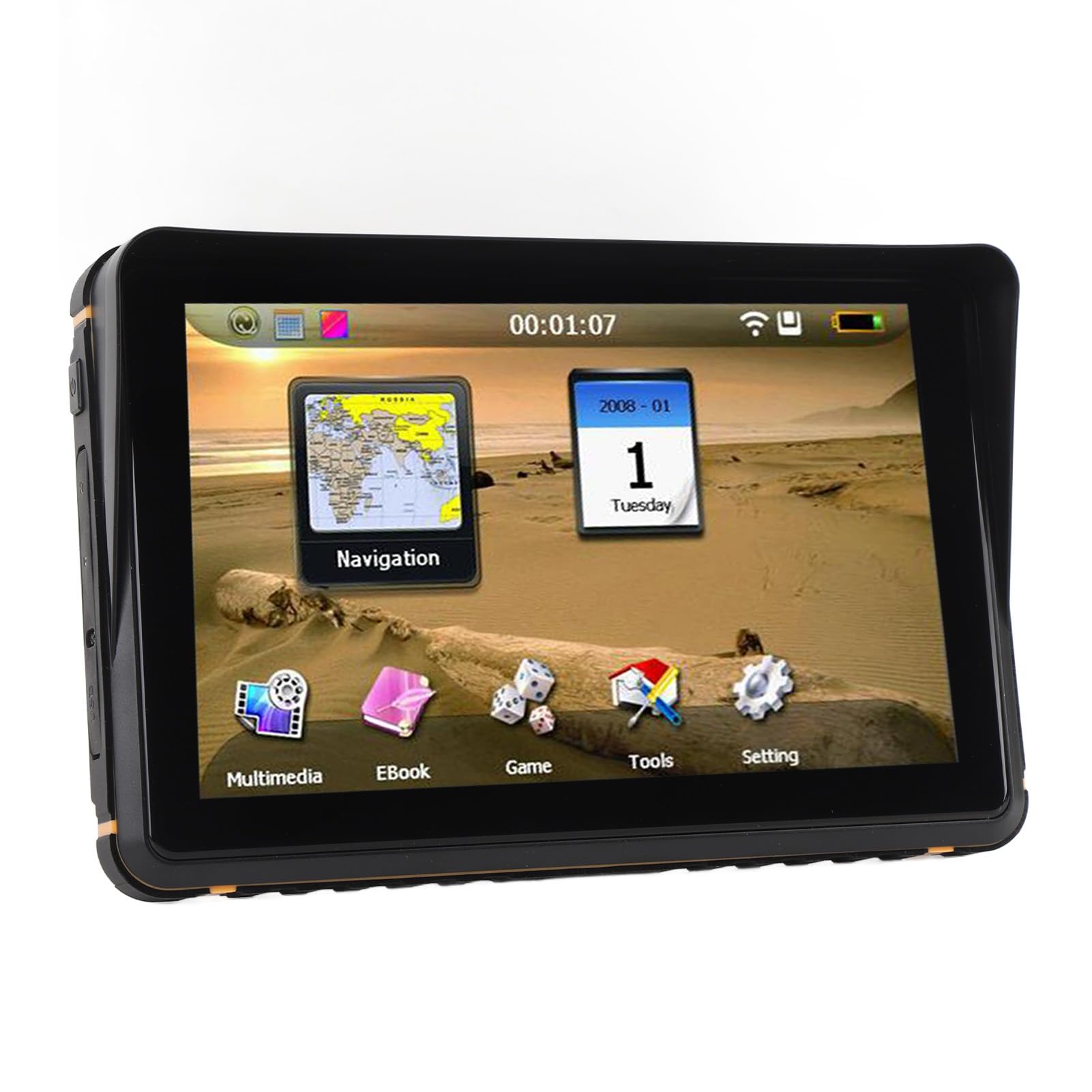 Motorcycle GPS GPS 7 Pollici Touchscreen Route Pianificazione del Dispositivo di Navigazione per Auto con Navigazione Vocale, Direzioni in Tempo Reale, Annunci per il Nome