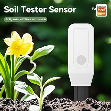 Smarts Soil Moisture Sensor, For Zigbee For Tuya WiFi Soil Tester, Accurate Moisture Temperature Monitoring, For Garden Planting(For Zig-bee)