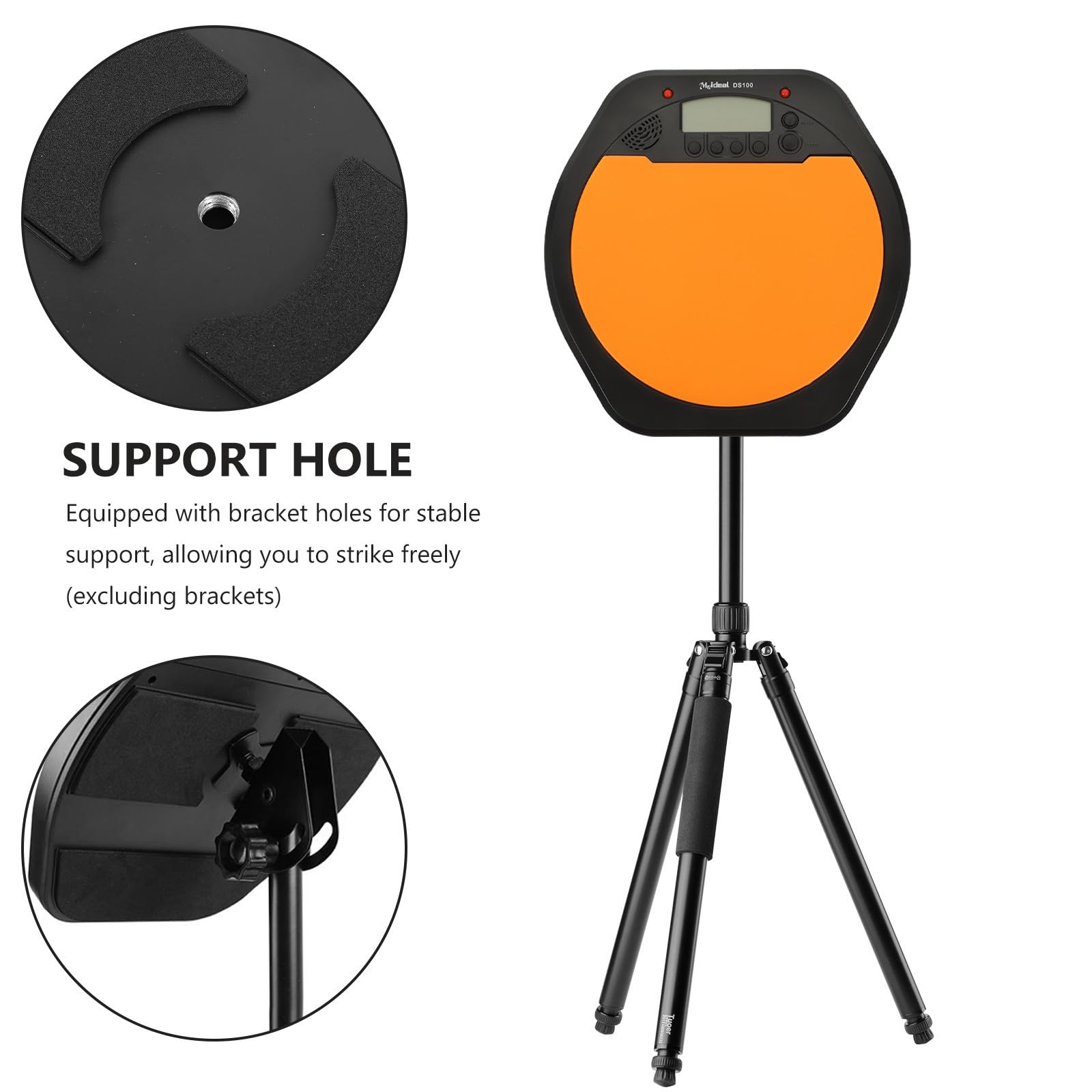 Toddmomy Pad de Batería Digital Metrónomo y Pantalla Lcd, Ligero y Resistente a Golpes, Material Asb y Silicona para Practicar Batería Electrónica