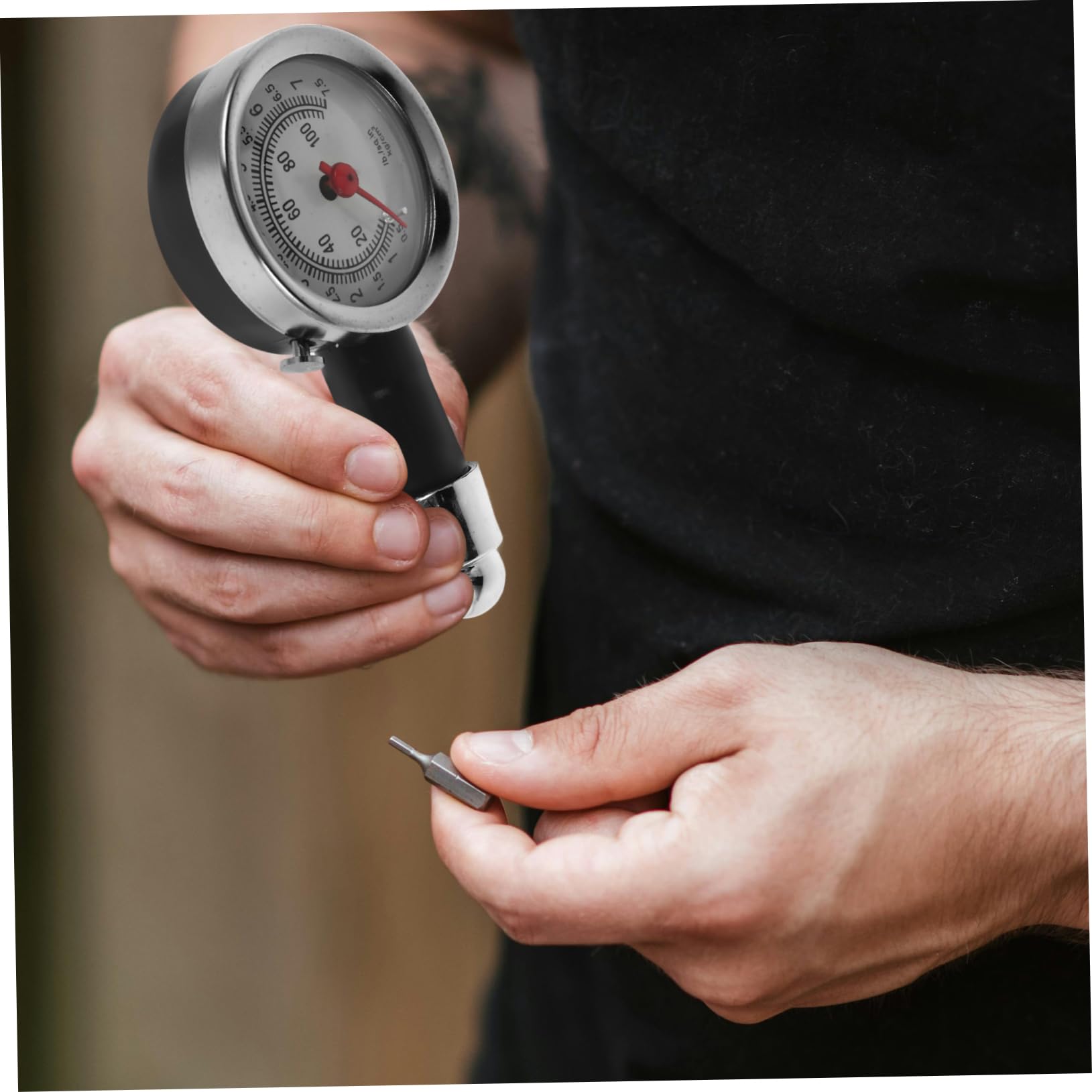 Beatifufu Tire Pressure Meter Car Pressure Monitor Digital Tire Gauge Accurate Reading