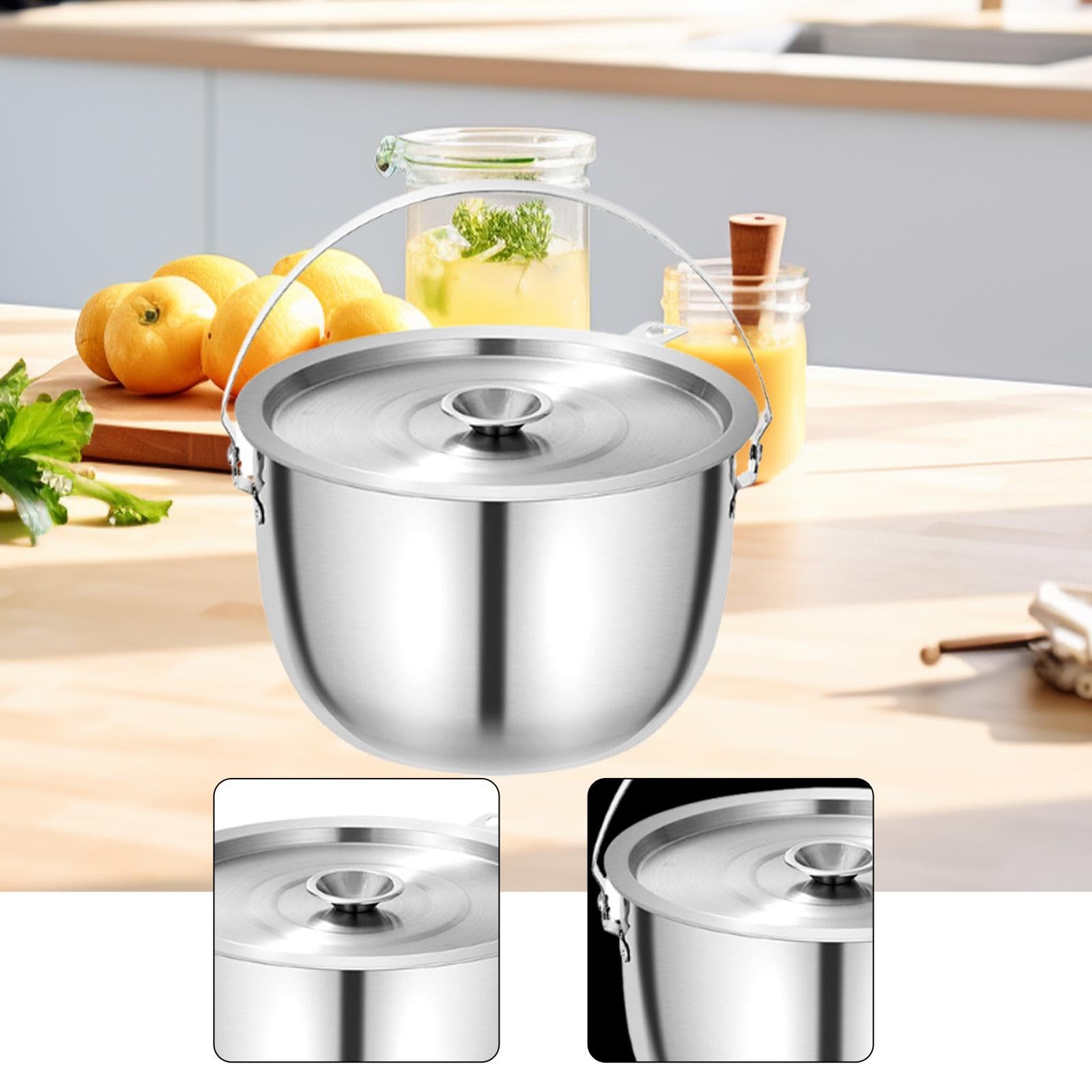 MagiDeal Olla de camping, multiusos, con tapa y asa, ideal para cocinar en casa, en restaurantes y cocinas comerciales, 2.8l