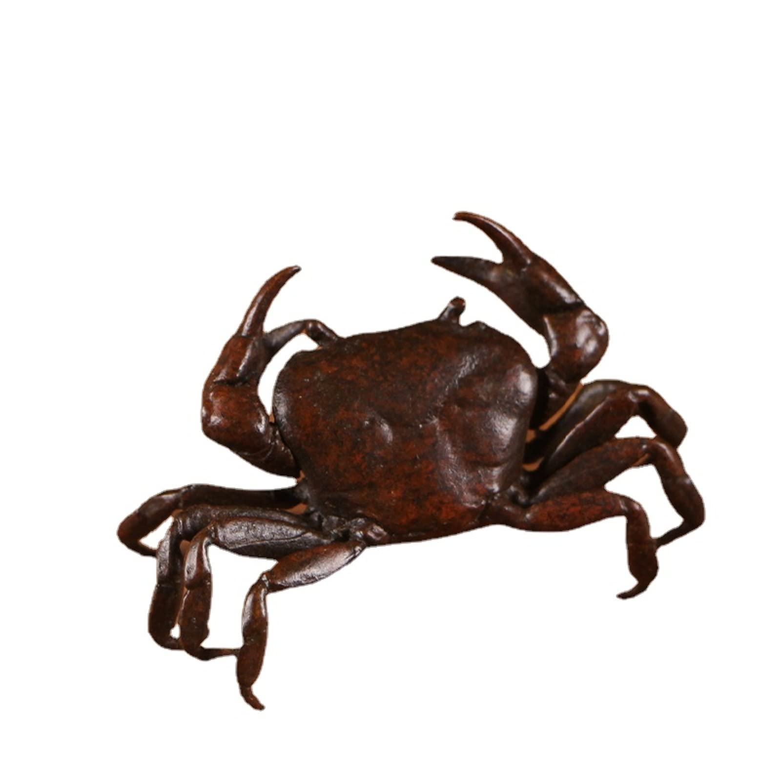 NGDFGR Copper Crab Sculpture Figurines Crafts,Metal Brass Feng Shui Money Crab Statue,Tea Pet Table Ornament Home Sand Table Decor Accessories Study Paperweight