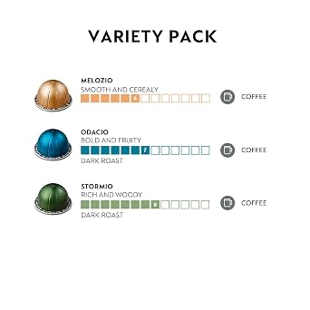 كبسولات نسبرسو Vertuo ، Variety Pack ، قهوة مشوية متوسطة ومظلمة ، 30 حافظة قهوة ، مشاوي 7.8 أوقية.