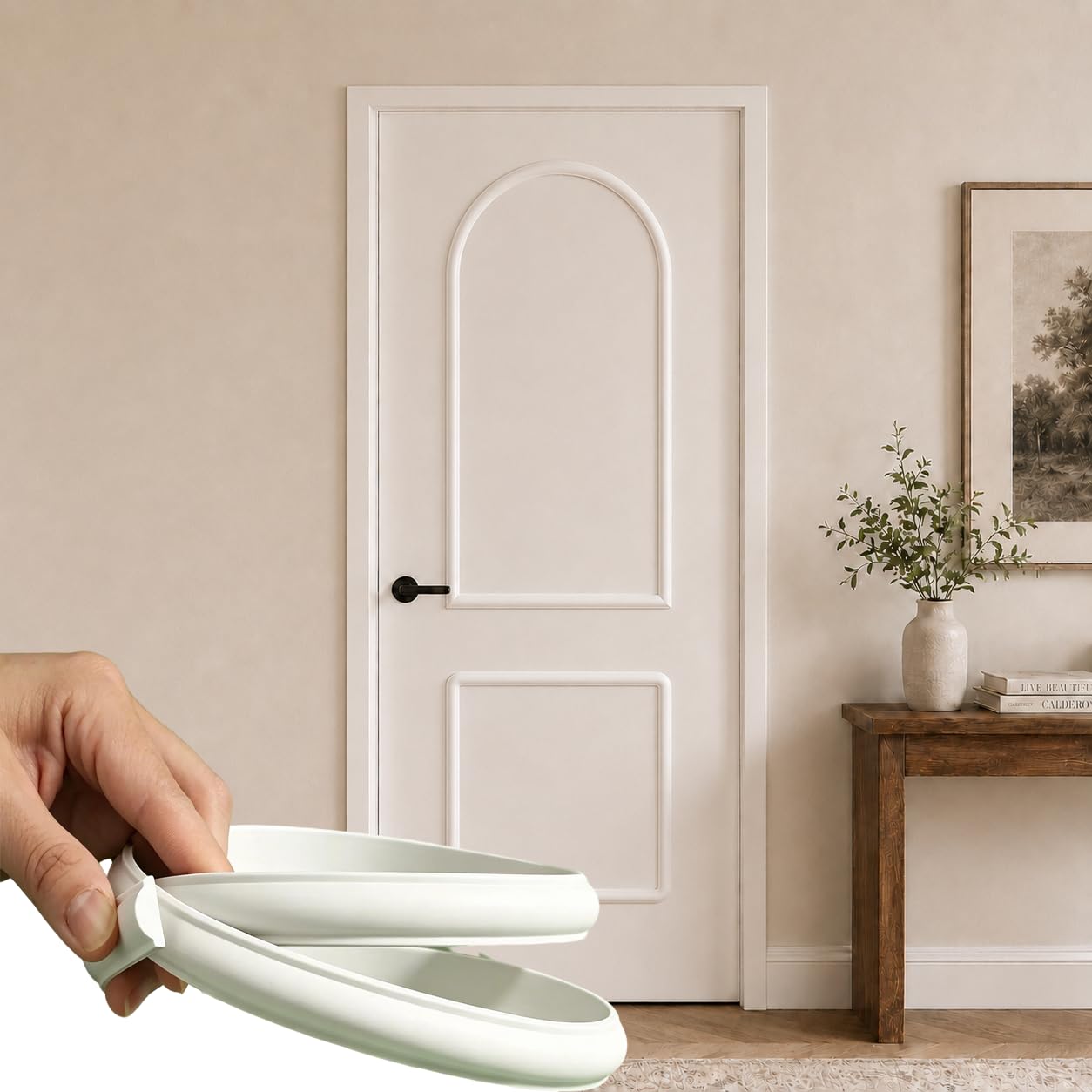 5M/16.4FT Flexible PVC Moulding Trim Paintable Doorway Kit 2.0CM,5M