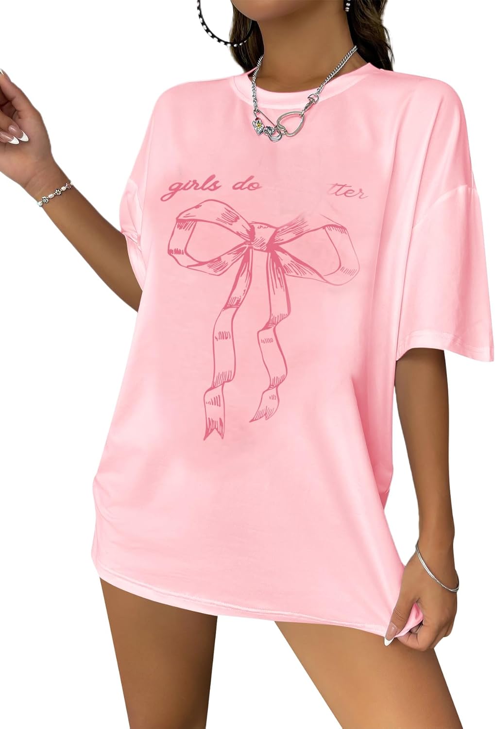 SOLY HUX Women's Graphic Tees Cute Print Short Sleeve Tee Preppy Clothes Casual Vintage Summer Oversized T Shirt Top - Image 2