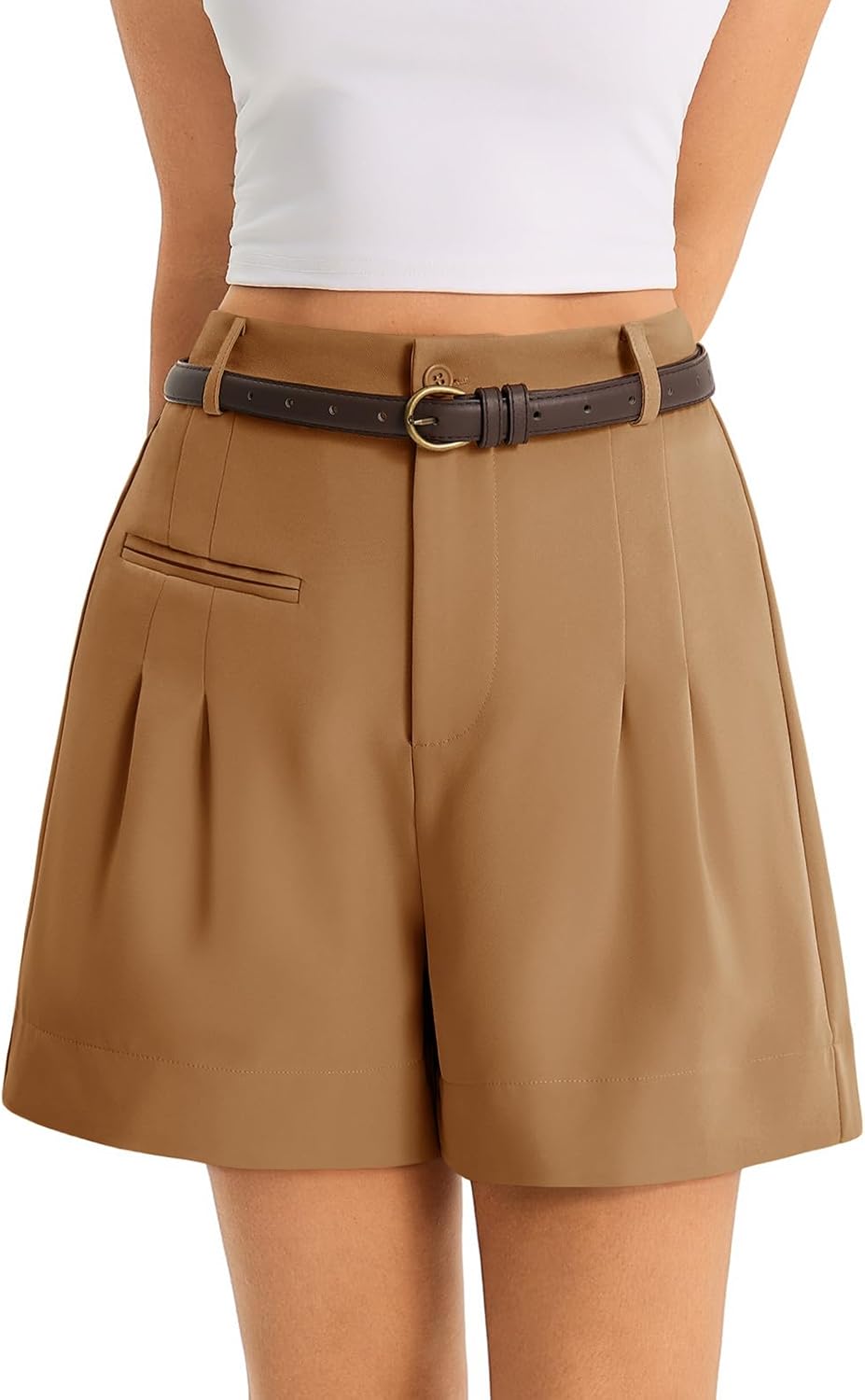 Cicy Bell Womens Wide Leg Dressy Shorts Casual Summer High Waisted Tailored Work Suits Shorts