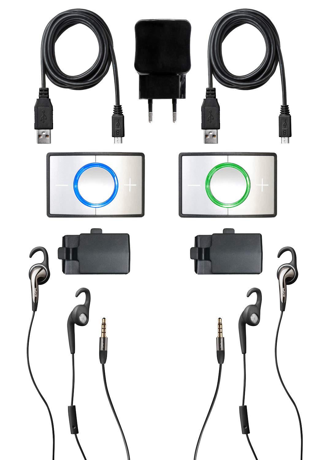 Ceecoach Bluetooth Kommunikation Und Gegensprechanlage Für Reitsport, Wintersport, Industrie Kit Duo, Silber, Duo Kit, 100-0202EU