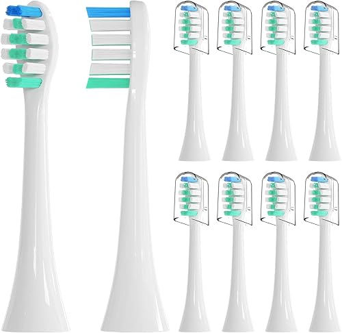 Cabezales de repuesto compatibles con Philips Sonicare 10 cabezales de cepillo eléctrico de repuesto suave compatibles con el sistema Phillips