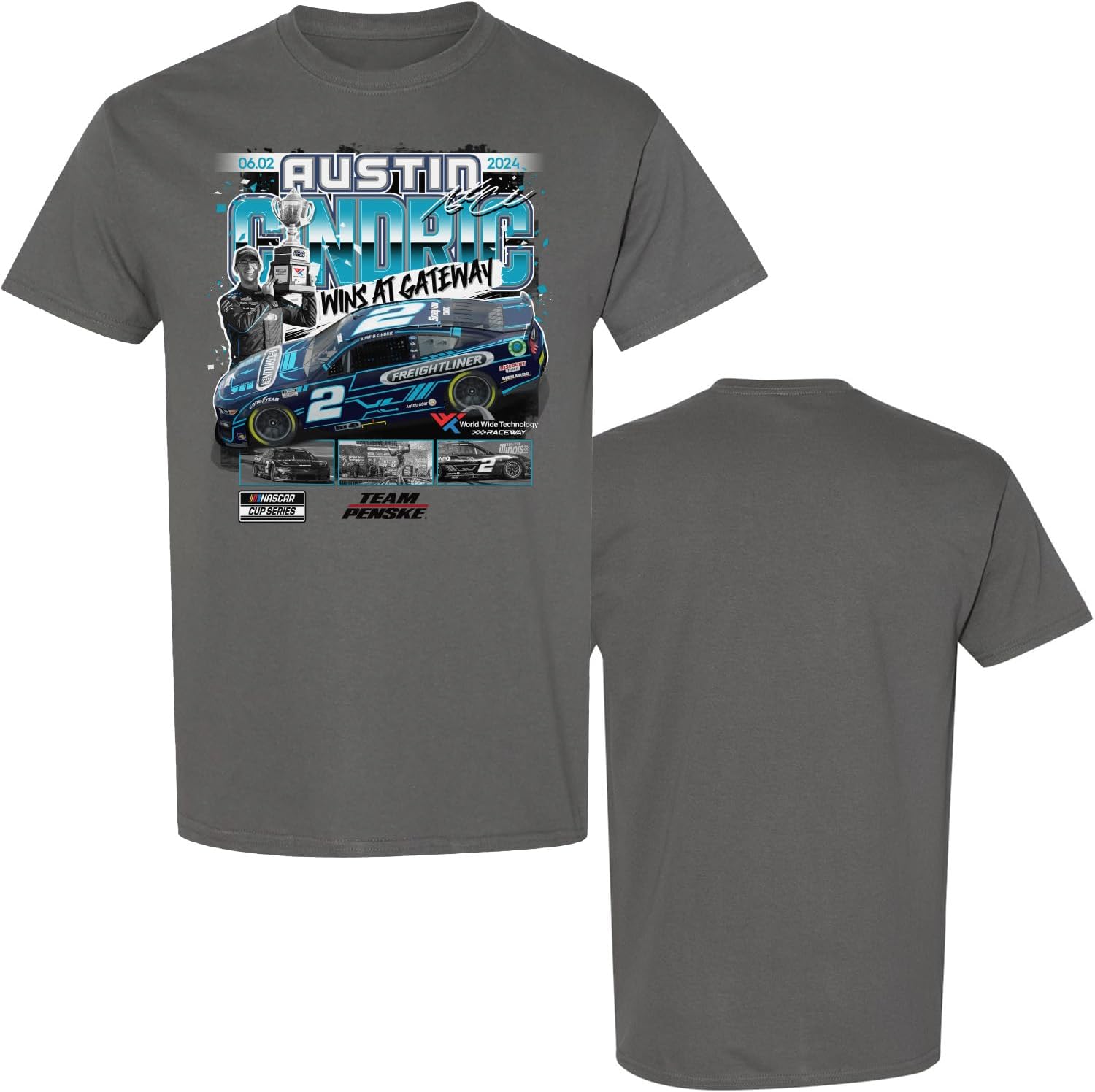 Austin Cindric #2 NASCAR 2024 Enjoy Illinois 300 WWT Raceway St. Louis 6.2.2024 Win T-Shirt