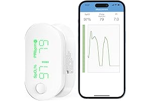 iHealth AIR Rechargeable Fingertip Pulse Oximeter with SpO2, Pulse Rate, Perfusion Index