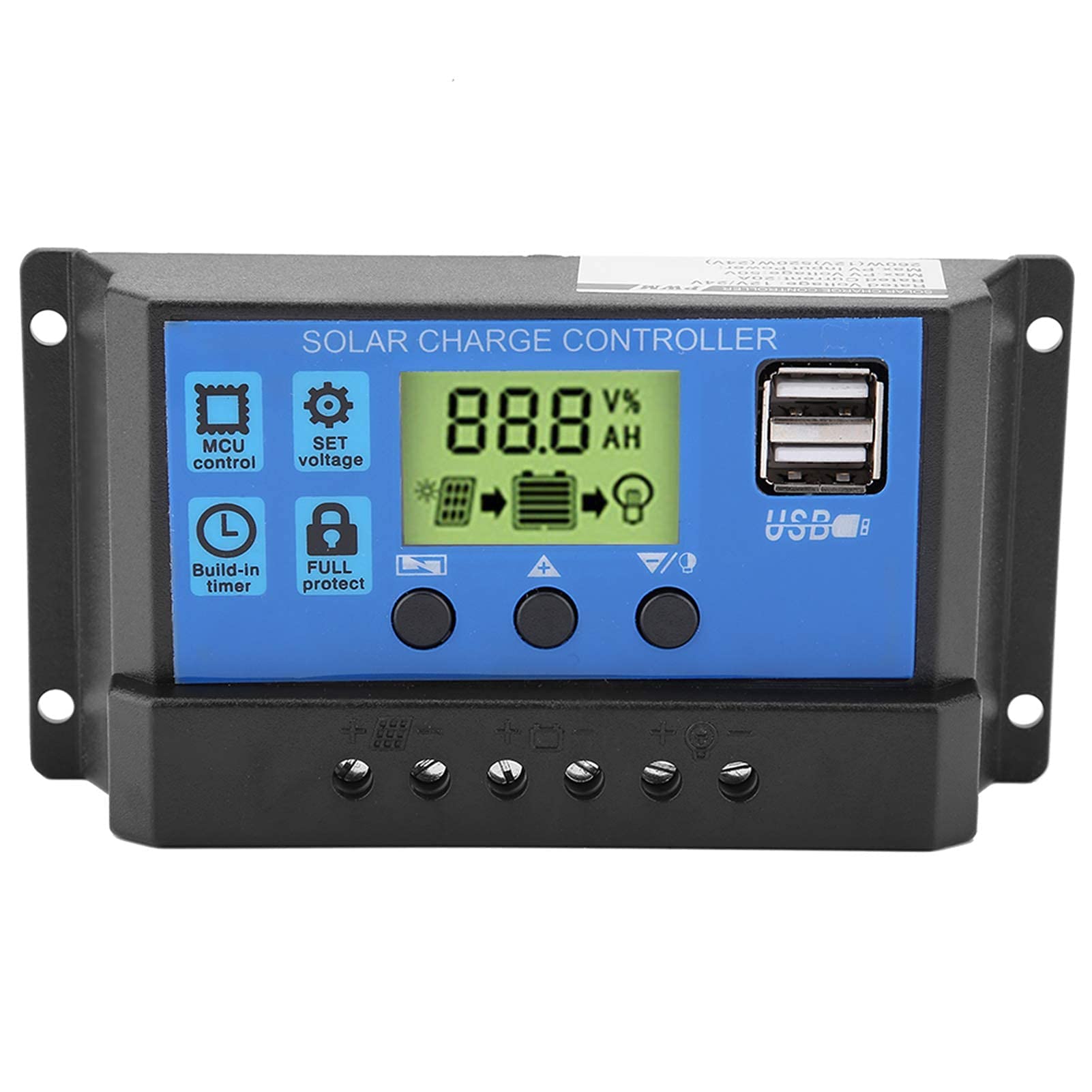 Sollbry Contrôleur De Charge Solaire, Régulateur De Charge Solaire PWM Avec Lcd 12v 24v 30a Double Sortie Usb 5v Regulateur De Chargeur De Panneau Solaire 85389386 Sollbry Contrôleur De Charge Solaire, Régulateur De Charge Solaire PWM Avec Lcd 12v 24v 30a Double Sortie Usb 5v Regulateur De Chargeur De Panneau Solaire 85389386