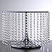 Efavormart Silver Breathtaking Crystal Pendants Metal Chandelier Wedding Birthday Party Dessert Cake Display Stand - 12" Tall
