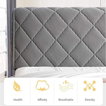 Stretch Dustproof SlipCover Headboard Covers Bed Headboard Cover Stretchy Bed Headboard Slipcover for Single, Double, King Headboard (Color : Green, Size : 2m)