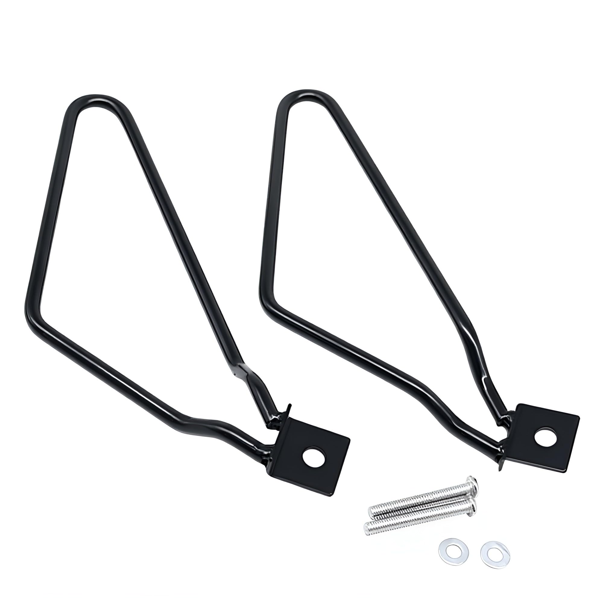 Saddlebag Bracket Support, Motorcycle Saddlebags Mount Brackets Support Fits for Harley 883 Iron XL883N Dyna Fat Bob FXDF (Black)-image-8